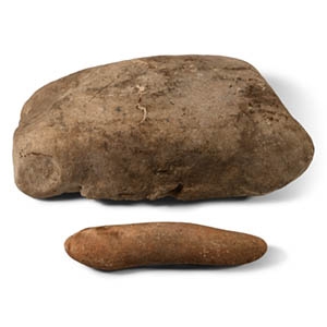 Native American Smoothing Stone Pair