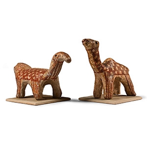 Painted Terracotta Animal Group