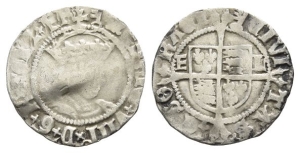 England. Tudor, Henry VIII AR Halfgroat.