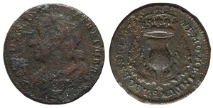 Scotland. Charles II CU Bawbee-Sixpence.