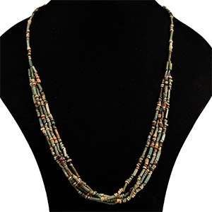 Egyptian Multi-Stranded Mummy Bead Necklace String