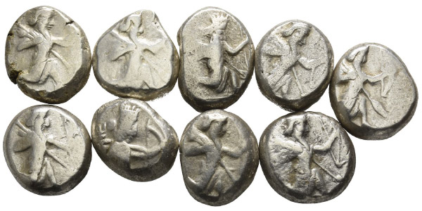 Achaemenid Empire. Group of Eight [8] AR Siglos.
