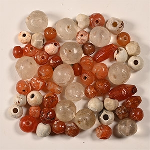 Ancient Crystal and Carnelian Bead Group