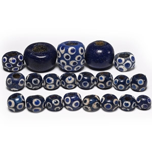 Phoenician Blue Glass Bead Group
