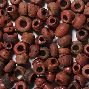 Roman Red Glass Bead Group