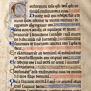 Medieval Philip Augustus Vellum Psalter Folio