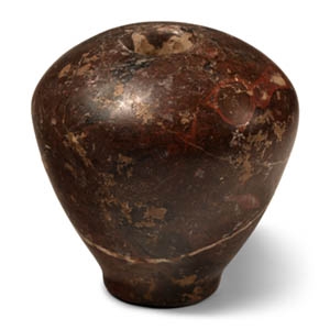 Western Asiatic White-Veined Red Marble Mace Head