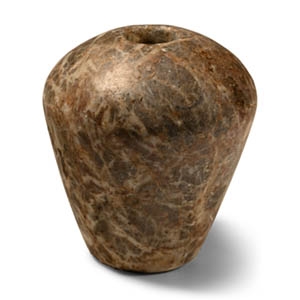 Western Asiatic White Flecked Grey Stone Mace Head