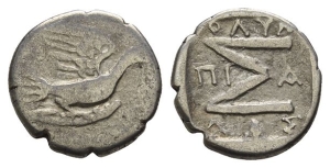 Sikyonia, Sikyon AR Triobol or Hemidrachm.