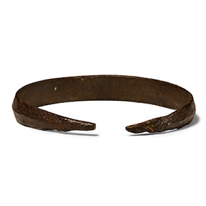 Viking Age Decorated Bronze Bracelet with Animal-Head Terminals