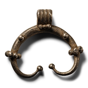 Viking Age Silver Lunar Pendant
