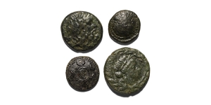 Group of Four [4] AE Greek Coins.