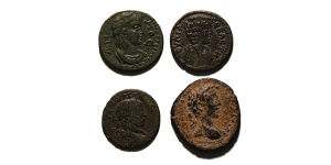 Group of Four [4] AE Roman Provincial Coins.