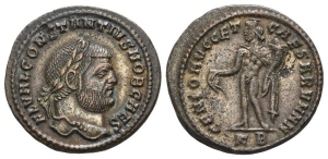 Constantius I, as Caesar, BI Nummus.