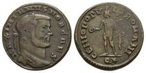 Galerius, as Caesar, BI Nummus.
