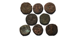  Group of Eight [8] Byzantine AE Folles.