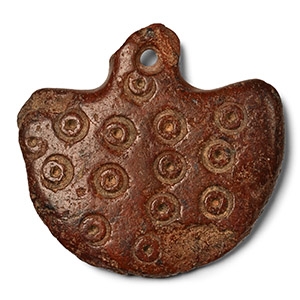 Anatolian Red Serpentine Axe-Shaped Amulet