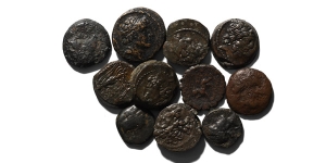 Group of Eleven [11] Greek AE Coins.