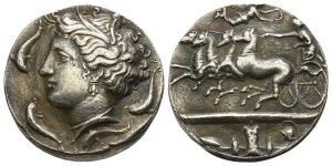 Electrotype of AR Decadrachm of Syracuse, Sicily.