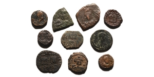  Group of Ten [10] AE Byzantine and Roman Coins.