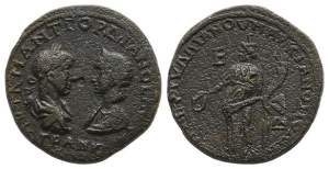 Gordian III and Tranquillina AE Pentassarion of Marcianopolis, Moesia.
