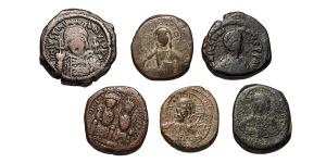 Group of Six [6] Byzantine AE Folles.