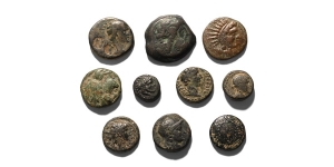 Group of Ten [10] Mixed Ancient AE Coins.
