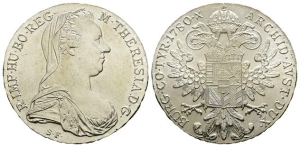 Austria. Holy Roman Empire, Maria Theresia Empress AR Restrike Taler.