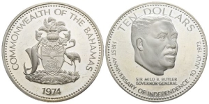 Commonwealth. Bahamas Ten Dollars.