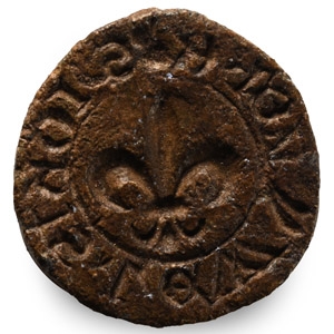 Large Medieval Personal Lead Seal Matrix of John Lewyns