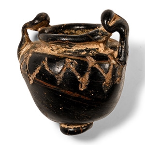 Roman Inlaid Votive Glass Amphora