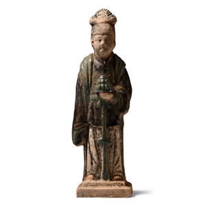 Chinese Ming Style Glazed Terracotta Figure