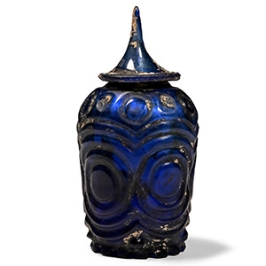 Byzantine Cobalt Blue Lidded Pyxis