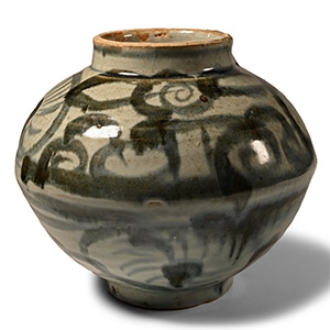 Large Chinese Blue and White Glazed Ginger Jar