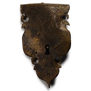 Stuart Period Brass Lock Escutcheon