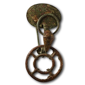 Italic Bronze Fibula and Proto Ring Money Assemblage