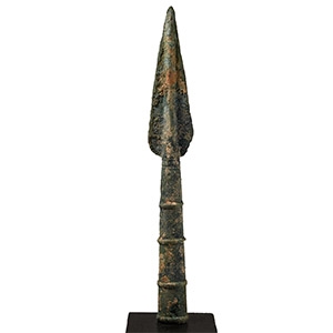 Luristan Bronze Spearhead with Circumferential Rings