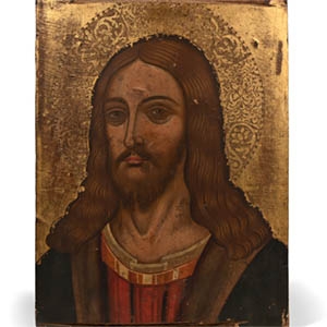 Cretan Wooden Icon of Christ Ecce Homo