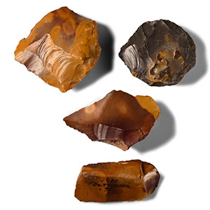 Stone Age Fontmaure Jasper Blade, Piercers and Scraper Group