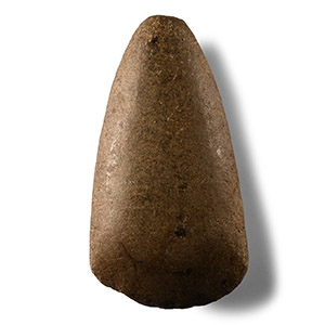 Stone Age Polished Green Stone Axe Head