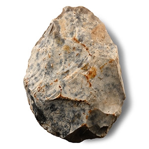 Stone Age Mousterian Bifacial Flint Handaxe