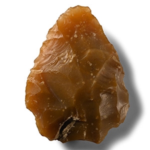 Stone Age Mousterian Bifacial Flint Handaxe