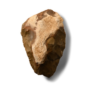 Stone Age Colourful Flint Bifacial Handaxe