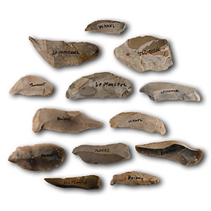 Stone Age Large Group of Flint Knives and Tools