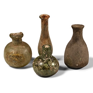 Late Roman Cosmetic Glass Bottle Collection