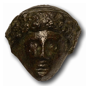 Roman Bronze Applique of the God Apollo