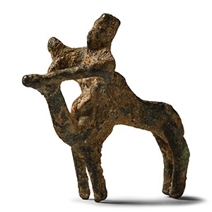 South Arabian Bronze Camel Rider Statuette
