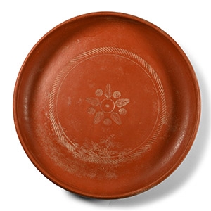 Roman Decorated Terra Sigillata Redware Dish