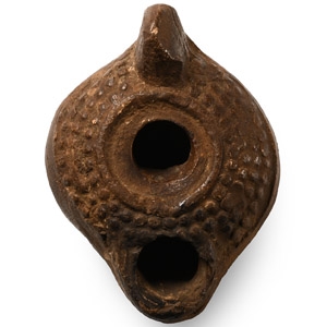 Roman Decorated Terracotta Oil Lamp
