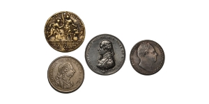  Group of Four [4] Medals & Coins.